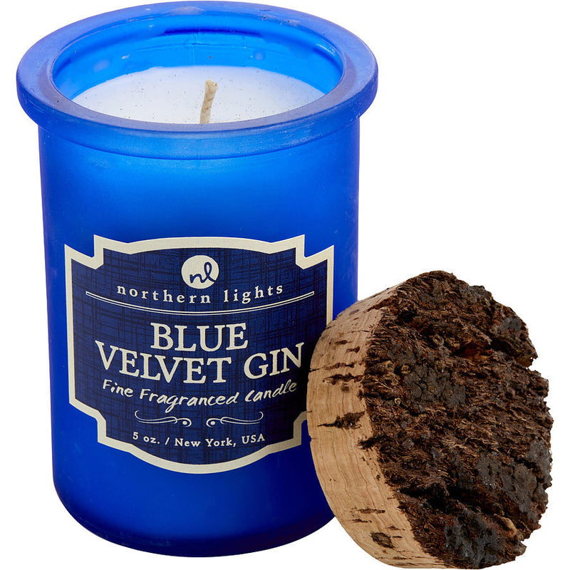 BLUE VELVET GIN SCENTED by Northern Lights (UNISEX) - SPIRIT JAR CANDLE - 5 OZ. BURNS APPROX. 35 HRS.