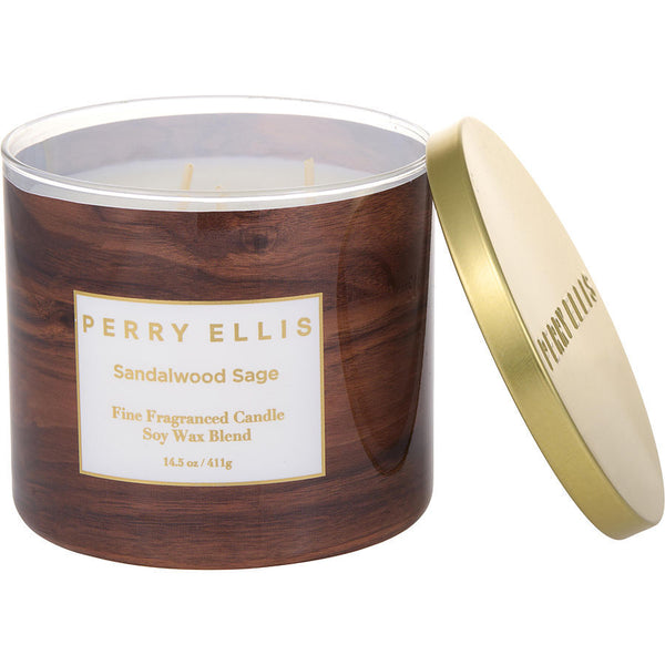 PERRY ELLIS SANDALWOOD SAGE by Perry Ellis (UNISEX) - SCENTED CANDLE 14.5 OZ