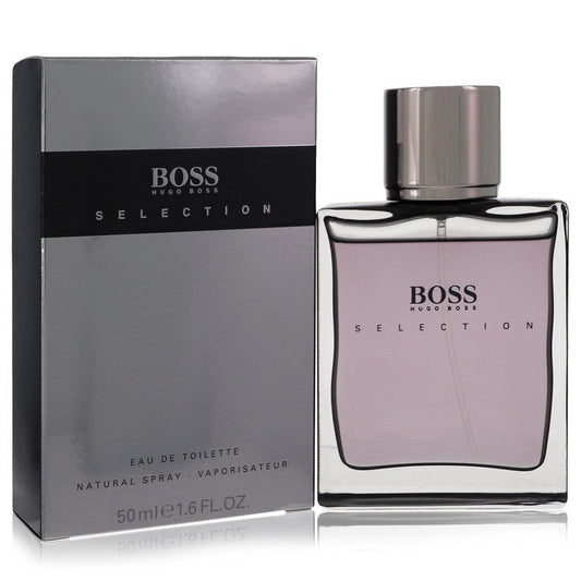 Hugo Boss Selection Eau de Toilette for Men – sealed box and bottle, authentic designer fragrance, minimalist luxury scent.