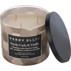 PERRY ELLIS SMOKY CADE & VANILLA by Perry Ellis (UNISEX) - SCENTED CANDLE 14.5 OZ