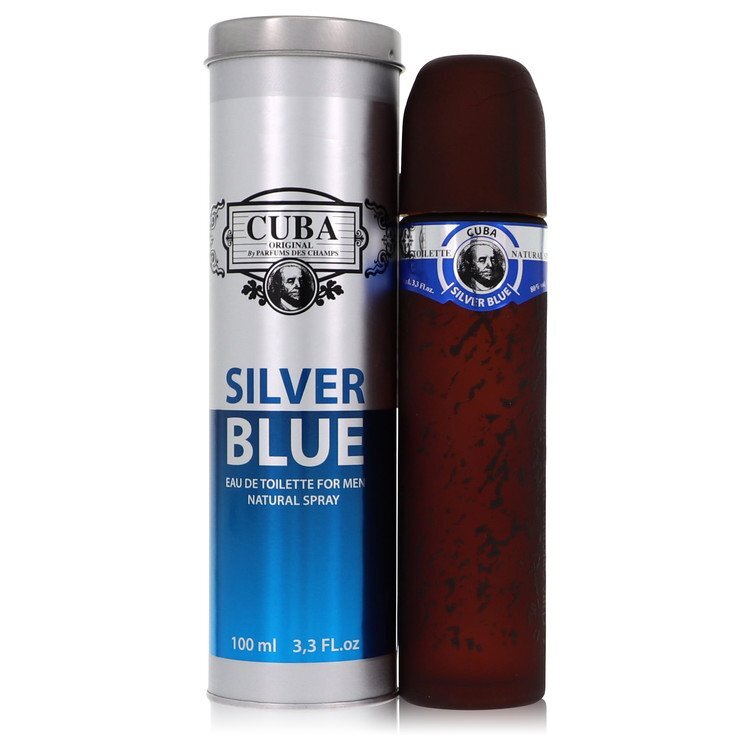 Cuba Silver Blue by Fragluxe Eau De Toilette Spray 3.3 oz (Men)