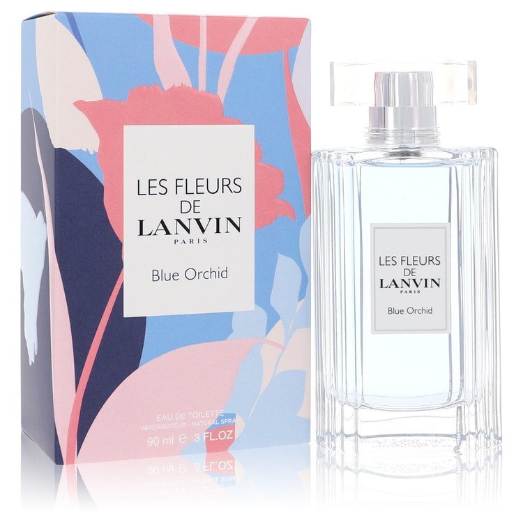 Les Fleurs De Lanvin Blue Orchid by Lanvin Eau De Toilette Spray 3 oz (Women)