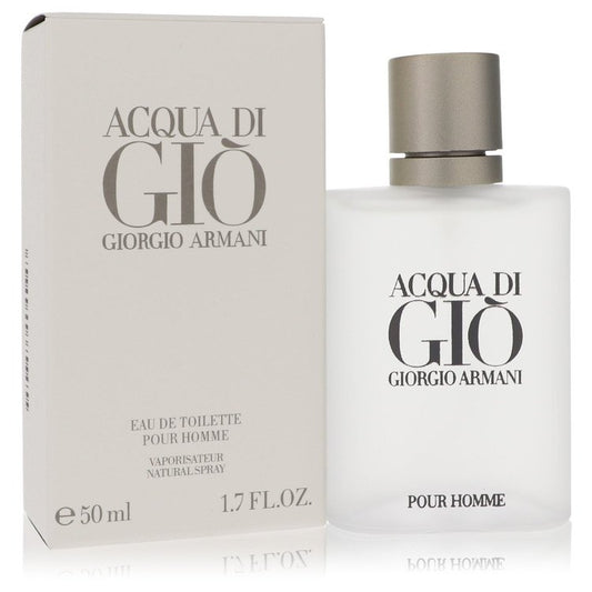 “Acqua di Giò Pour Homme Eau de Toilette 50ml – luxury men’s fragrance by Giorgio Armani featuring crisp citrus, marine accords, sensual woods, and timeless masculine elegance.”